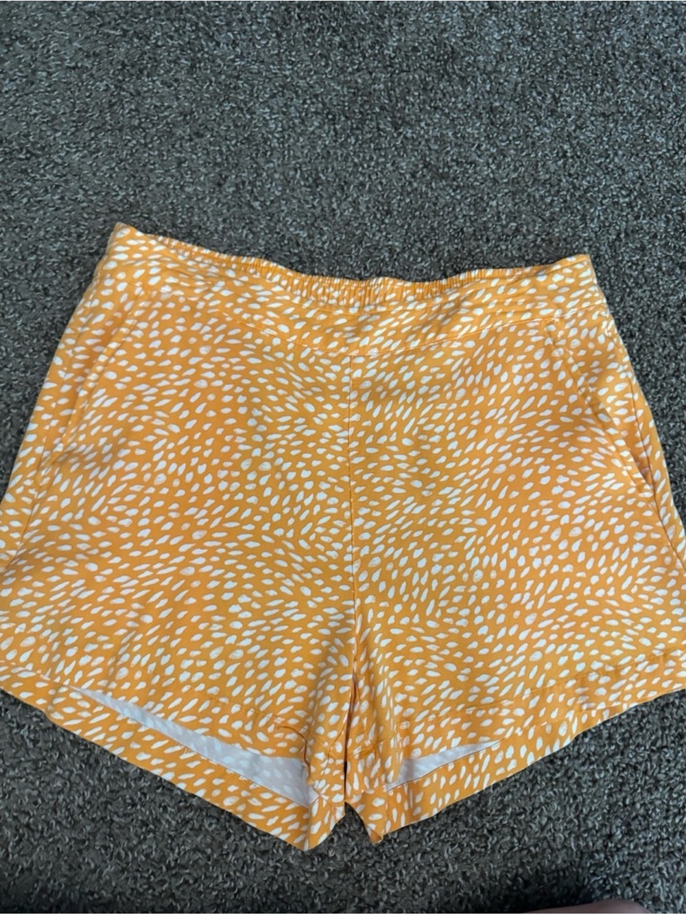 Old Navy Yellow and White High-Waist Printed Shorts